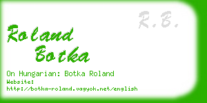 roland botka business card